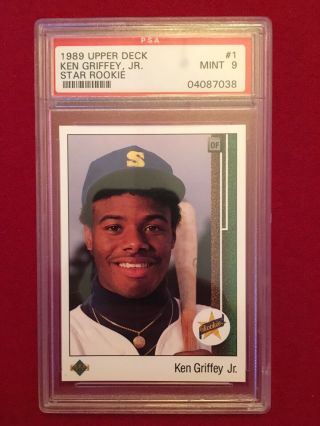 1989 Upper Deck Ken Griffey Jr.  Rookie Baseball Card Graded Psa 9 Rc