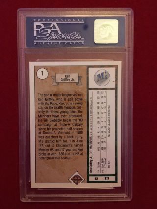 1989 Upper Deck Ken Griffey Jr.  Rookie Baseball Card Graded PSA 9 RC 2