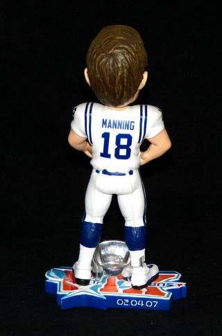 Peyton Manning Indianapolis Colts Bowl XLI Champions Ring Base Bobblehead 4