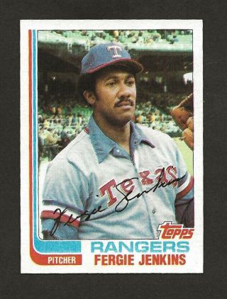 1982 Topps Baseball Card 624 Fergie Jenkins Texas Rangers