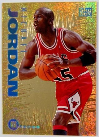 1994 - 95 Michael Jordan Skybox Emotion N - Tense Gold Foil Insert N3 Bulls