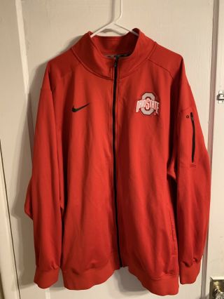 Ohio State Buckeyes Mens Nike Dri Fit Full Zip Track Jacket 2xl Red Football