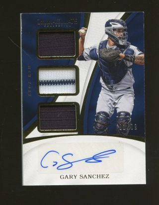 2017 Immaculate Gary Sanchez Yankees Rpa Rc Triple Patch Auto /99