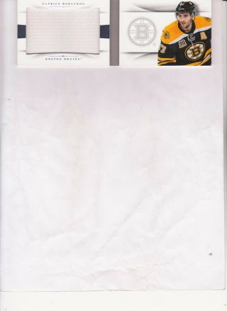 2013/14 National Treasures Patrice Bergeron Jumbo Booklet Jersey D/99 White