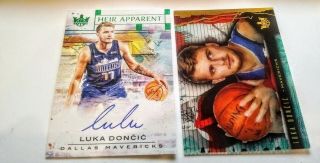 2018 - 19 Panini Court Kings Luka Doncic Heir Apparent Auto Rc Jade Ed Under 25?