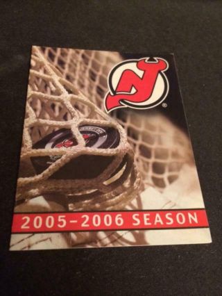 2005 - 06 Jersey Devils Hockey Pocket Schedule Verizon Version