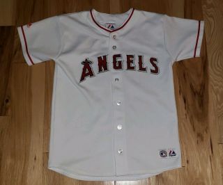 Los Angeles Angeles 27 Vladimir Guerrero Youth White Jersey Size Large Sewn