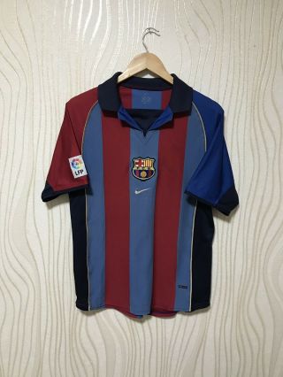 Barcelona 2001 2002 Home Football Soccer Shirt Jersey Camiseta Nike Vintage