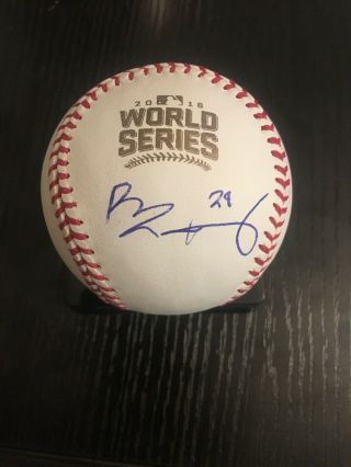 Rob Zastryzny Signed 2016 World Series Mlb Baseball Chicago Cubs Authentic Auto