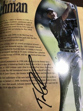 2002 Mastercard colonial program signed by 15 Phil Mickelson,  Tom Watson sergio 3