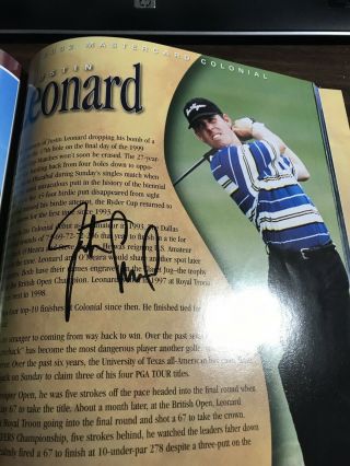 2002 Mastercard colonial program signed by 15 Phil Mickelson,  Tom Watson sergio 4