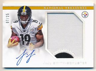 Juju Smith - Schuster 2017 National Treasures Rc Auto Jumbo 2 Color Patch /25 $175
