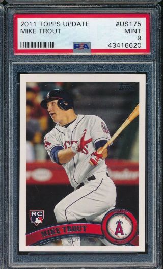 2011 Topps Update Us175 Mike Trout Rc Rookie Psa 9 43416620