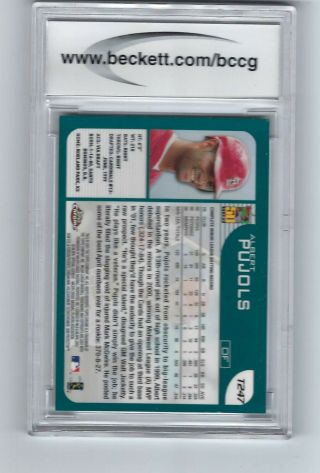 2001 Topps Chrome Traded Cardinals Albert Pujols RC Rookie BCCG 9 2