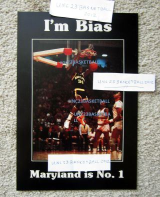 Len Bias 1986 Maryland Terps Posters College Park Acc Ncaa Nba84 Basketball Rare