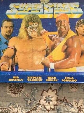 Vintage 1991 Wwf Superstars And Batman Tray,  Ultimate Warrior,  Hulk Hogan