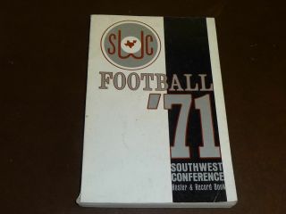 1971 Southwest Conference Swc College Football Roster Guide & Record Book Ex