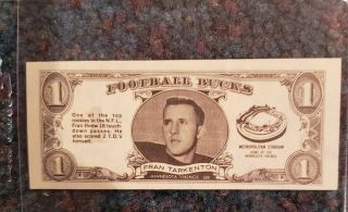 1962 Topps Football Bucks NEAR SET 44 Cards Unitas Ditka Brown Tarkenton LOW BID 9