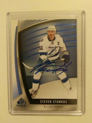 2017 - 18 Sp Game Blue Autographs 45 Steven Stamkos