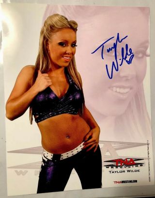Taylor Wilde Autographed Photo 8x10 Signed Sexy Diva Wcw Wwe Tna 1
