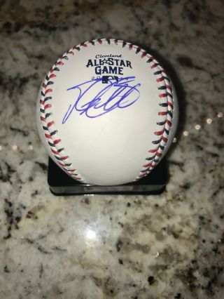 Mike Moustakas Autographed 2019 All Star Game Baseball Milwaukee Brewers Mlb