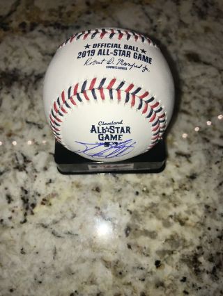 MIKE MOUSTAKAS Autographed 2019 All Star Game Baseball Milwaukee Brewers MLB 2