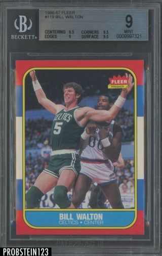 1986 - 87 Fleer Basketball Setbreak 119 Bill Walton Celtics Hof Bgs 9