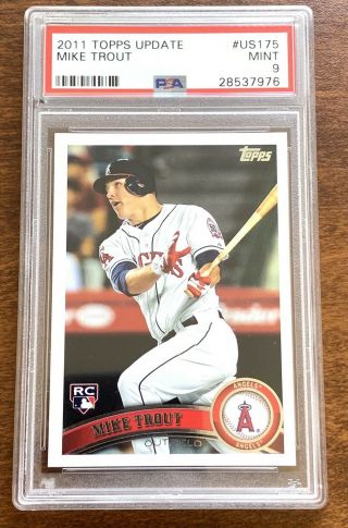2011 Mike Trout Topps Update Us175 Psa 9 Rookie Rc