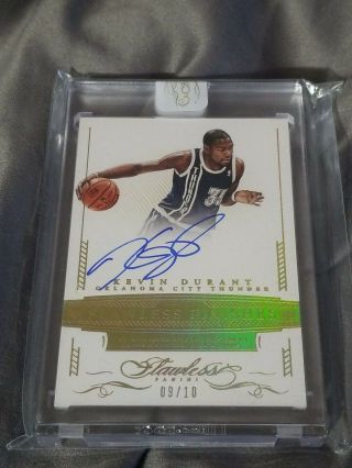 2014 - 15 Kevin Durant Panini Flawless Flawless Finishes Encased Auto 09/10 Ssp