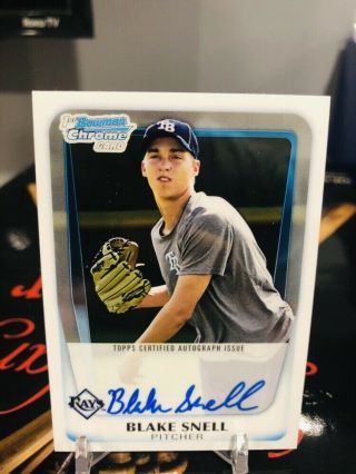 2011 Bowman Chrome 1st On Card Auto Blake Snell Tampa Bay Rays Stud Pitchers 