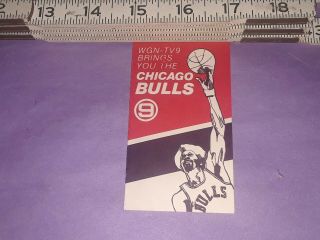 Nba Basketball 1979 - 80 Chicago Bulls Schedule For Games Beginning Nov.  20