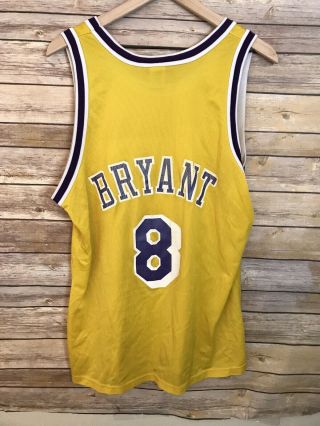 Vintage Champion Nba Los Angeles Lakers Kobe Bryant 8 Jersey 44