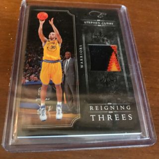 2010 - 11 Panini Elite Black Box Stephen Curry 3 Color Jersey Patch /49