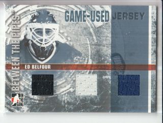 06/07 Itg Between The Pipes Ed Belfour Triple Game Jersey
