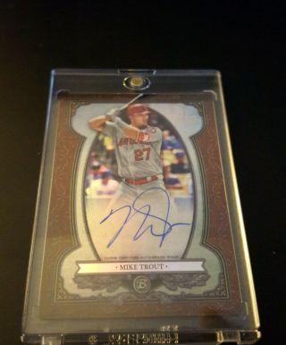 2019 Bowman Sterling Auto Mike Trout Orange Refractor /25