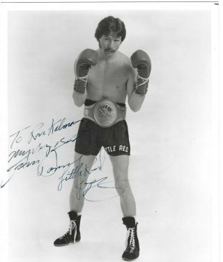 Danny " Little Red " Lopez Signed 8 X 10 Photo / Boxing Autographed 1970s