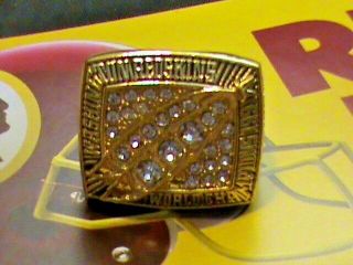 1991 N.  F.  L.  Washington Redskins World Champions Bowl ring Heavy Gold Plate 4