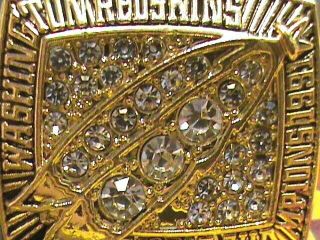 1991 N.  F.  L.  Washington Redskins World Champions Bowl ring Heavy Gold Plate 5