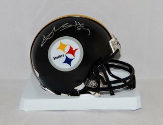 Antonio Brown Autographed Pittsburgh Steelers Mini Helmet - Jsa Witnessed Auth