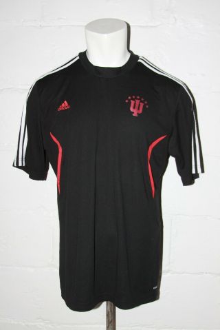 Euc Adidas Indiana Hoosiers Soccer Black Practice Jersey Shirt Sz Xl Wow