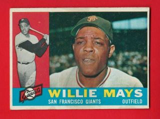 1960 Topps Willie Mays 200 Baseball Card Ex - Mt Cond.  " Awesome "