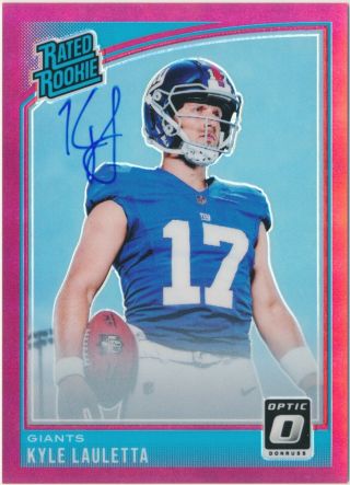 2018 Optic Red Rated Rookie /50 Auto Kyle Lauletta Giants
