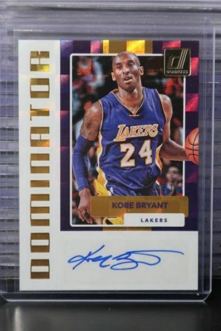 2017 - 18 Donruss Kobe Bryant Dominator Auto Autograph 09/10 Lakers Thu