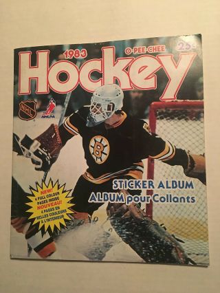 1983 Opc (o - Pee - Chee) Nhl Hockey Sticker Album,  Includes 77 Stickers,  Peeters Cv