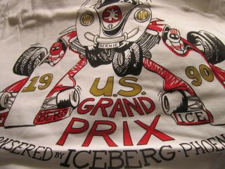 U.  S.  Grand Prix Motor Racing - Iceberg Official Sponsor T - Shirt From Iceberg