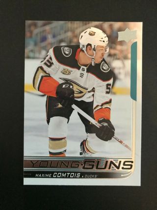 2018 - 19 Ud Series 1 Young Guns Maxime Comtois 216