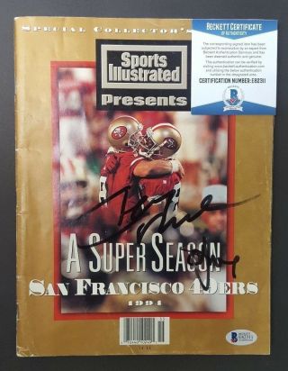 Jerry Rice & Steve Young 49ers Signed Dual Sports Illustrated Si Beckett Bas