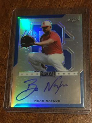 Noah Bo Naylor 2017 Leaf Perfect Game Autograph Card 8/30 Indians 1st Rd Pick