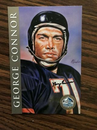 Chicago Bears George Connor 4x6 Signed Hof Card D To 2500