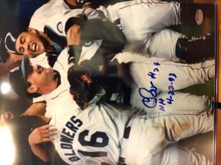 Chris Bosio Autograped 8 X 10; Seattle Mariners; Inscribed Nh 4 - 22 - 93; No Hitter